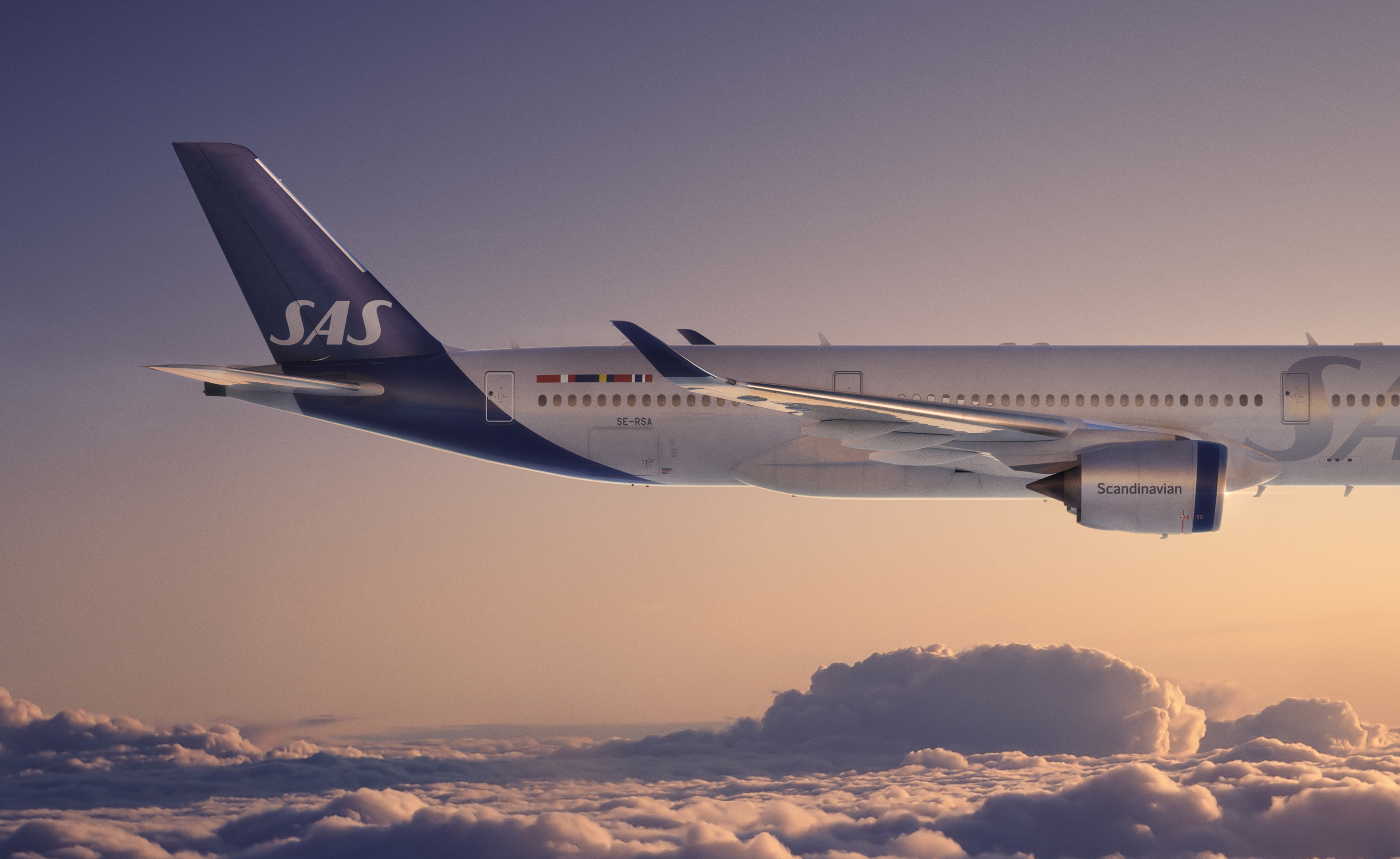 SAS case study featured image of Scandinavian Airlines aircraft in flight